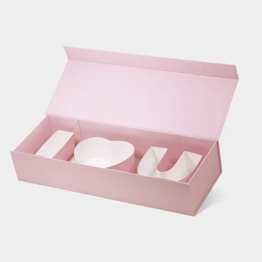 Valentines Day F3 Deep IOU Fillable Letter Shaped Gift Packaging Boxes, Empty Present Boxes for Retail Products