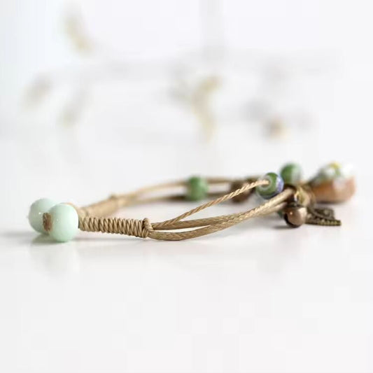 Fashion Delicate Hand-Woven Ceramic Beads Bracelet Originality Chinese Style Bracelet Adorn Article Dropshipping #1251